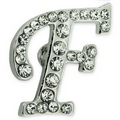 Rhinestone Letter F Pin